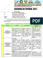 Informe Acciones de Tut. 4°a 2021 - Prof. Luis Efrain Queque Condori