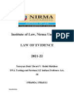 Institute of Law, Nirma University Law of Evidence 2021-22