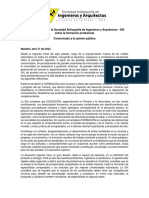 Comunicado de La SAI Sobre La Formación Profesional