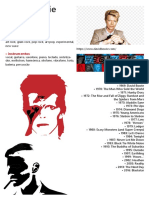 David Bowie, cantor e compositor multifacetado