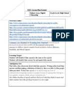 Itec Lesson Plan Format - Digital Citizenship