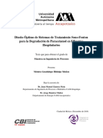 Diseño óptimo de sistemas de tratamiento sono-Fenton para paracetamol