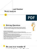 Objectives and Student Work Analysis