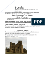 Gondar: Early Structures of The "Gondar Style" 16 Century