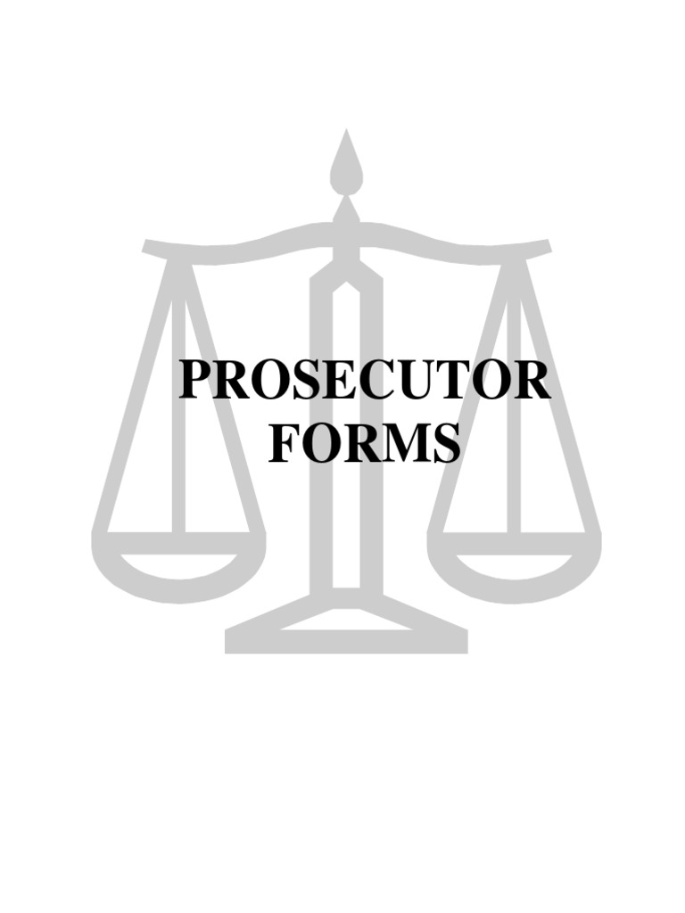 20 Prosecutor's Forms PDF Prosecutor Continuance