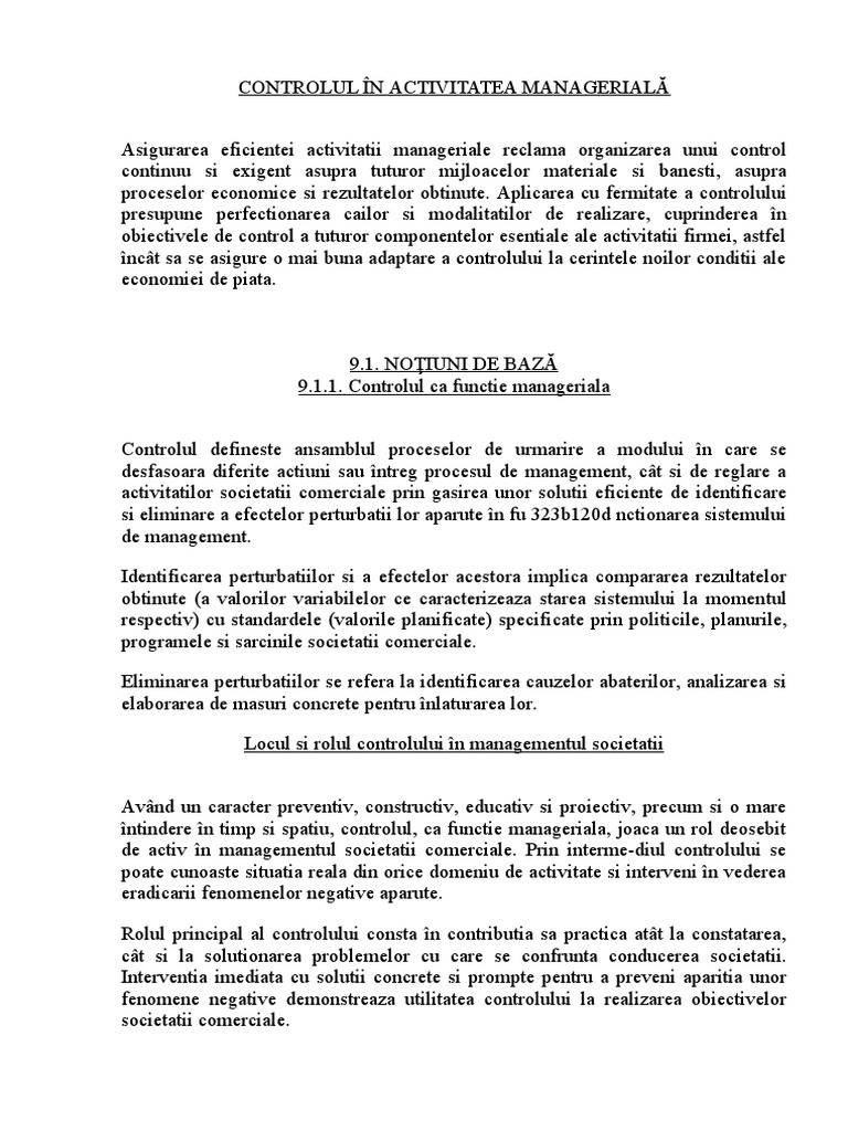 Controlul În | PDF
