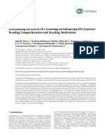 Scrutinizing The Effects of E-Learning On Enhancing EFL Learners' Reading Comprehension and Reading Motivation
