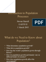 Introduction To Population Processes: Stevan Harrell Earth Ii 1 March 2005