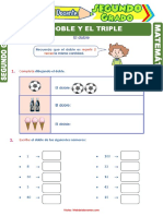 Doble y Triple para Segundo Grado de Primaria