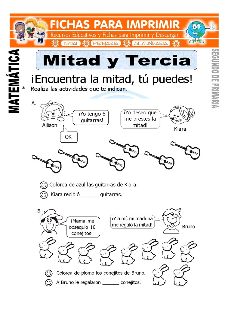 Calcular Mitades Y Terceras Partes Pdf
