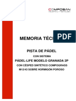 Memoria Descriptiva Padel GRANADA