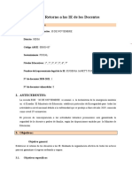 Planificacion Plan Retorno Escuela 30 de Noviembre