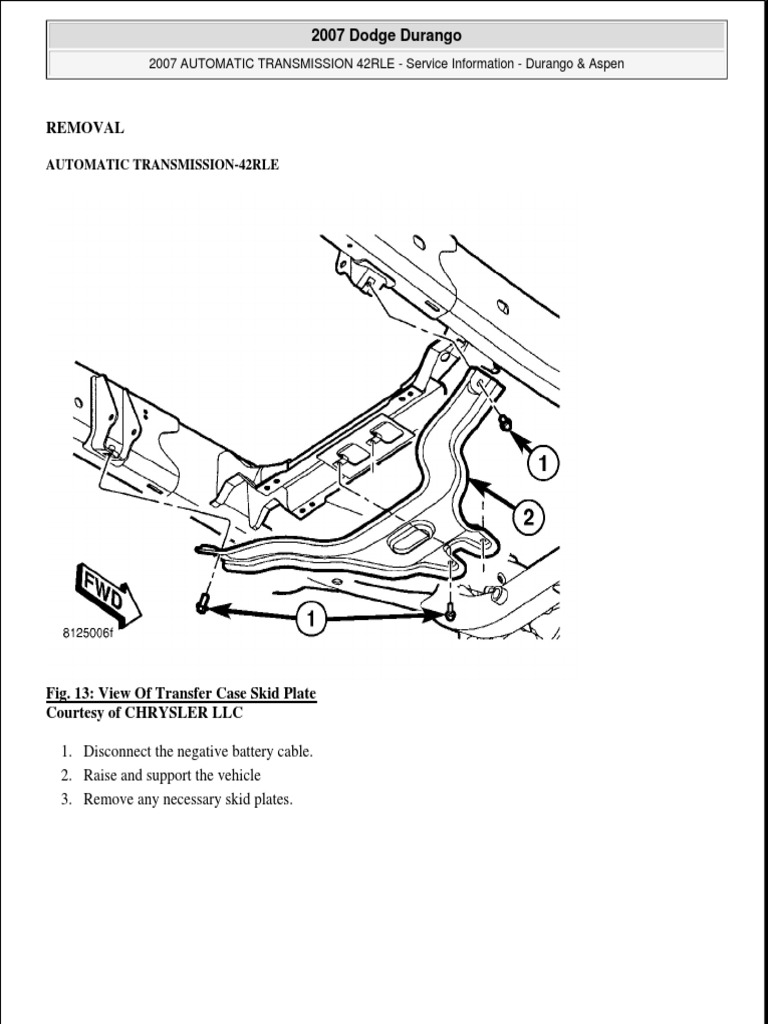 2007 Dodge Durango 2007 Dodge Durango Automatic Transmission42Rle