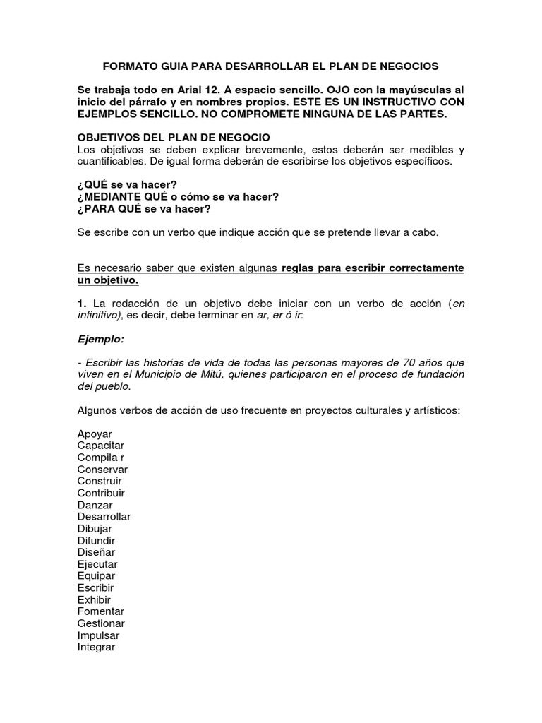 Guía para Elaborar un Plan de Negocios | PDF | Producto (Negocio ...