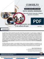 ESTRATEGIA DE FORTALECIMIENTO PARA LA EDUCACIÓN SOCIOEMOCIONAL y CULTURA DE PAZ