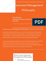 Edu 240 Classroom Management Philosophy