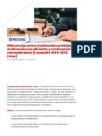 Diferencias Entre Motivación Omitida, Motivación Insuficiente y Motivación Contradictoria (Casación 2159-2013, Lima) - LP