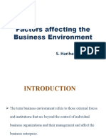 Factors Affecting The Business