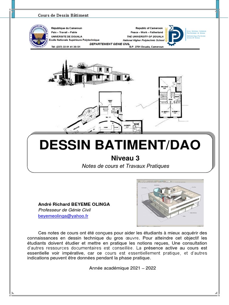 Cours de Dessin Bâtiment Et DAO - 22 | PDF | Perspective ...