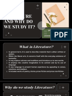 What is Literature and Why Do We Study It
