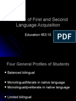 Theories of Second Language Acquisition