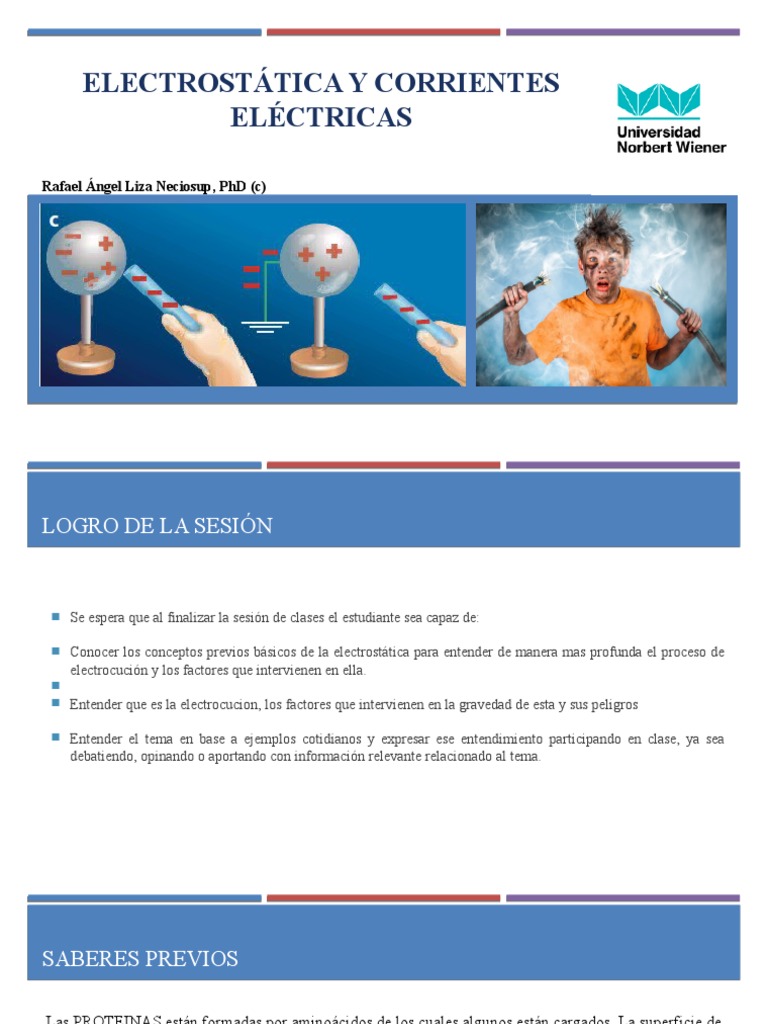 Semana 2 Electrostatica | PDF | Carga eléctrica | Electrostática