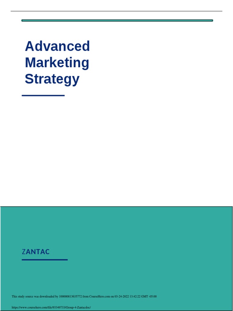 Advanced Marketing Strategy Zantac PDF Prescription Drugs Glaxo