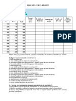 Fisa de Lucru Profit - Rata Profitului