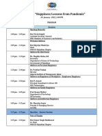 Webinar On "Happiness Lessons From Pandemic": Session