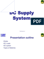 DC Supply System, Batteries, UPS