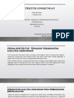 ARSITEKTUR LINGKUNGAN Peran Arsitektur Terhadap Peningkatan Kualitas Lingkungan RENDI MANUEL TANDI SAU (4520043005)
