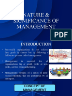 Ch-1 - Nature & Significance of Management
