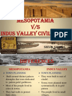 Mesopotamia V/S Indus Valley Civilization: BY Shiva Singh Xii-B