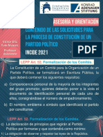 Asesoría Legal Contenido de Las Solicitudes para Constitución de Un Partido Político - Víctor Tum