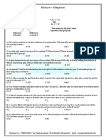 Mixture - Allegation: OR A The Values For A, B and C Must