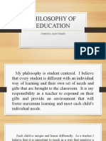 Philosophy of Education Assignment 16