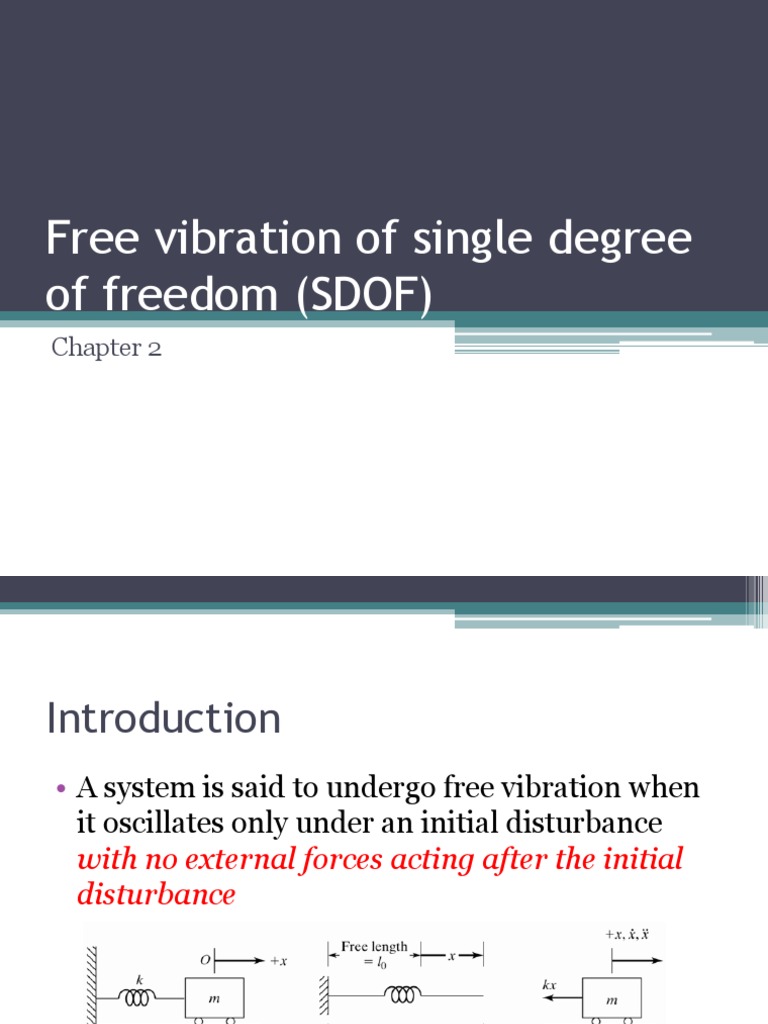 SDOF Free Vibration Analysis | PDF | Friction | Applied And ...