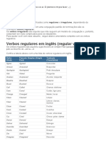 Verbos Regulares em Inglês (Regular Verbs) : Fiz Essa Atividade de Ingles para Vcs Ai:d (Demorei MT Pra Fazer - )