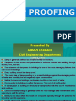 Damp Proofing: Presented by Ahsan Rabbani Civil Engineering Department