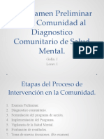 Del Examen Preliminar de La Comunidad Al Diagnostico