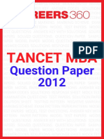 Tancet MBA: Quest I On Paper 2012