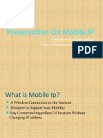 Presentation On Mobile IP: Presented By:-Kapil Chhaji Dept. of Information Technology