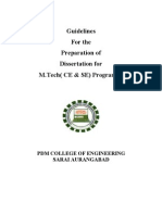 Thesis Report Format (M.tech CE & SE)