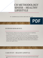 Research Methodology For Business - Healthy Lifestyle