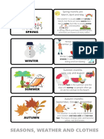 Seasons, Weather and Clothes Flashcards