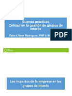 Buenas Prácticas Calidad en La Gestión de Grupos de Interés: Edna Liliana Rodríguez, PMP & MSC en RSE