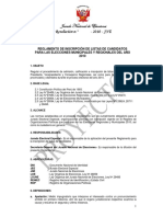 Anteproyecto de Reglamento de Inscripción de Listas Erm 2010