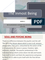 The Inmost Being: Week 2 Sri Aurobindo Centre For Advance Research (Sacar)