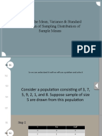 Finding The Mean, Variance & Standard Deviation of Sampling Distribution of Sample Means