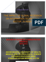 THE IMPACT OF GLOBAL RECESSION ON INFORMATION TECHNOLOGY SECTOR IN INDIA PPT by Sumeet Dolhe